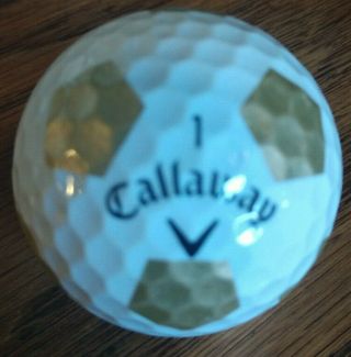 Callaway Truvis Golf Ball Gold/white Ball - Very Rare