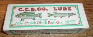 Vintage Creek Chub 2603dd Jointed Deep Dive Pikie Lure Box/very