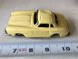 Vintage Tin Mercedes Friction Made In Japan,  Toy Cars Yellow 4 Inch