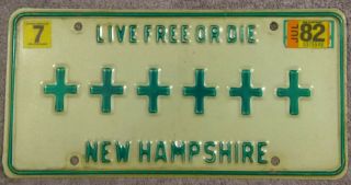 Extremely Rare And Unique Vintage Hampshire ",  " License Plate