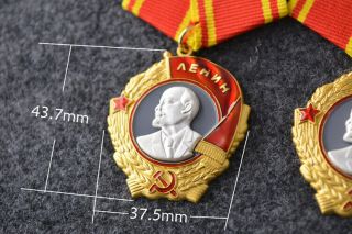 Metal Cccp Badge Russian Ussr Order Of Lenin Ww2 Period Soviet Patriotism Gold