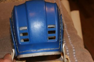 Vintage 1970 ' s Cooper SK100 blue hockey helmet Hurling Skateboarding 4