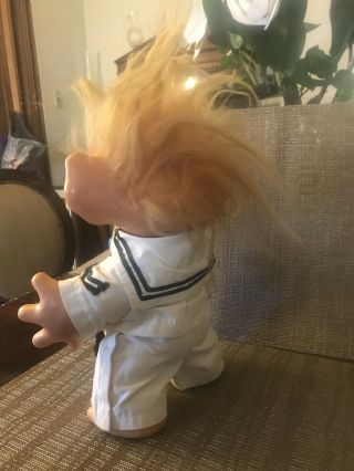 Vintage 1964 Troll Doll Dam Things Sailor Navy 12” 3