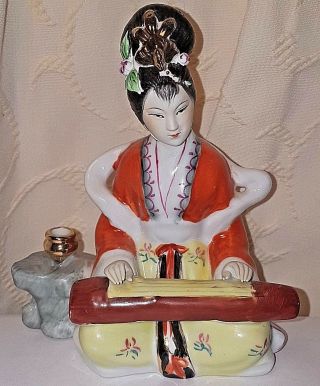 Vintage Collectable Chinese/japanese Porcelain Large Lady Geisha Figurine 7