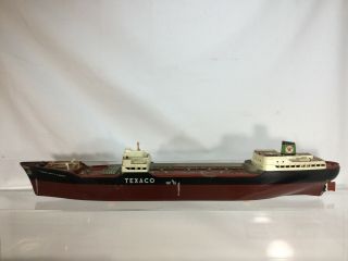 Vintage Wen Mac Ss Texaco North Dakota Toy Freight Ship Boat Model Dealer Promo