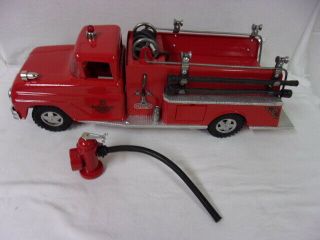 Vintage Tonka 5 Suburban Pumper Fire Truck W/hydrant Restored