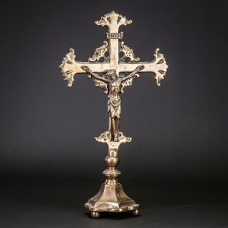 Crucifix Altar | Bronze Standing Cross | Antique Jesus Christ | Crucifixion 14