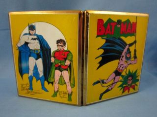 Vintage 1966 Batman & Robin Solid Brass Cigarette Case - Made In England - Rare