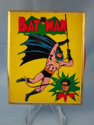 VINTAGE 1966 BATMAN & ROBIN SOLID BRASS CIGARETTE CASE - MADE IN ENGLAND - RARE 4