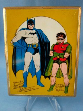 VINTAGE 1966 BATMAN & ROBIN SOLID BRASS CIGARETTE CASE - MADE IN ENGLAND - RARE 5