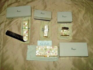 Vintage 4 Pc.  Wiesner Of Miami Mother Of Pearl - With Protective Bags & Boxes
