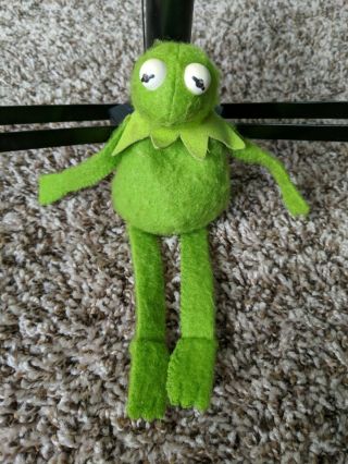 Vintage 1979 Fisher Price 864 Jim Henson Kermit The Frog Bean Bag Muppet Doll