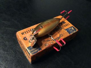 Vintage Fishing Lure & Box (western Auto Game Getter) By Creek Chub