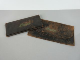 Vintage 1930s Indian Motorcycle Leather Billfold Wallet Old Mc Biker Club