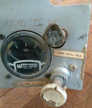 Vintage 1960s WAG - AERO & ARROW Piper J3C - 65 (?) Airplane Instrument Panel - WOW 8