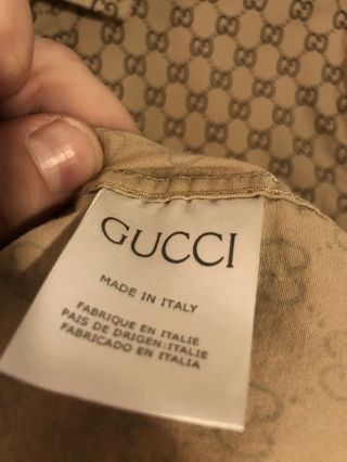 Vintage Gucci Monogram Button Up Dress Shirt Sz Large 6