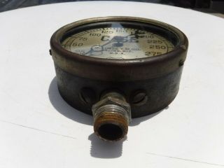 RARE J.  I.  CASE T.  M.  CO.  300 PSI STEAM Tractor TRACTION ENGINE GAUGE Steampunk 2