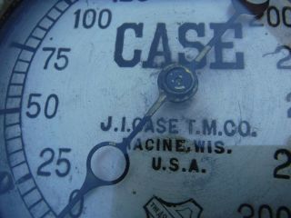 RARE J.  I.  CASE T.  M.  CO.  300 PSI STEAM Tractor TRACTION ENGINE GAUGE Steampunk 8