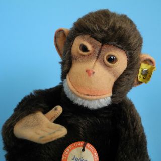 All Ids Steiff 1949 - 58 Jocko Monkey Hand Puppet Vintage German Mohair