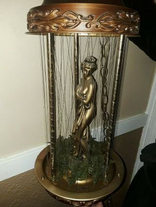 Vintage Mineral Oil Rain Drip Drop Hanging Lamp Greek Goddess Motion Light 30 "
