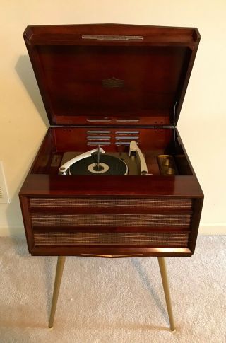 Vintage Rca Victor Orthophonic Hi - Fi Record Player Model Shf - 7 - Fully Serviced