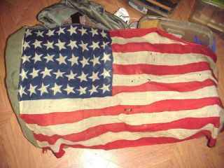 Rare 40 Star United States Of America Flag - Sewn On Wool