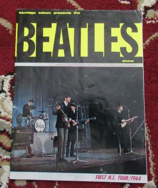 Beatles Ultra Rare Vintage 1964 Zealand Concert Program