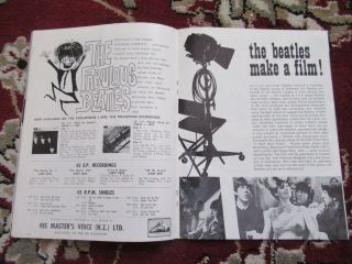 Beatles ULTRA RARE VINTAGE 1964 ZEALAND CONCERT PROGRAM 8