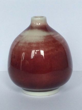 Republic Vintage Chinese Sang De Boeuf Porcelain Snuff Bottle Vase 3