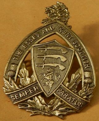The Essex And Kent Regiment Canadian Scottish Regiment Cap Badge
