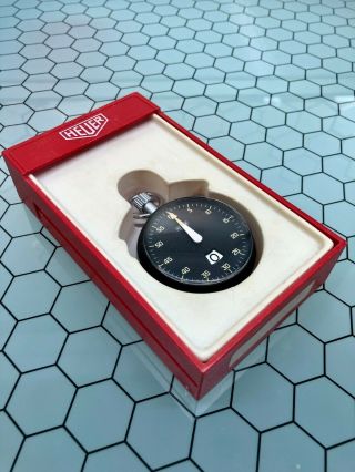 Vintage 1960s Heuer Split Second Racing Dashboard Stopwatch Timer