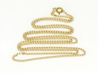 14k 1.  3mm Foxtail Square Chain Fashion Link Necklace 24 " Yellow Gold 50