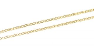 14K 1.  3mm Foxtail Square Chain Fashion Link Necklace 24 