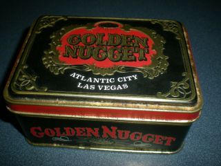 2 Vintage Golden Nugget Gambling Hall Playing Cards In Tin
