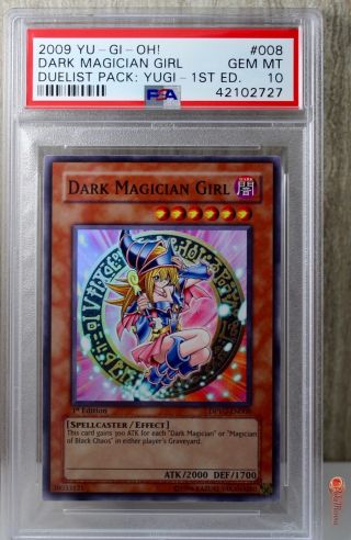 1st Ed Dark Magician Girl Rare Yu - Gi - Oh Card Dpyg - En008 Psa 10 Gem