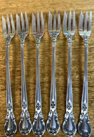 Set Of 6 Gorham Chantilly Pattern Sterling Silver Oyster Forks