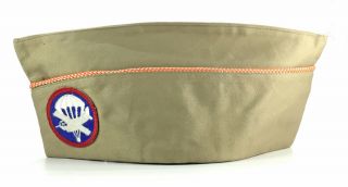 Wwii Us Army Signal Corps Airborne Paraglider Patch Khaki Garrison Overseas Cap