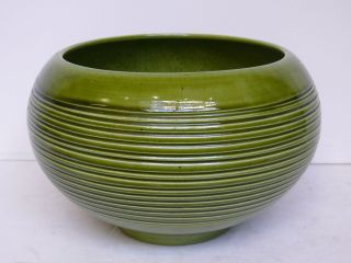 Vintage Jenkins California Usa Ceramics Pottery Green Ceramic Bowl Pot Planter