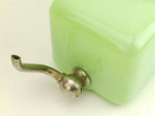 Vintage Sneath Jadite Jadeite Green Glass Water Dispenser/Cooler Lid and Spout 2