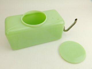 Vintage Sneath Jadite Jadeite Green Glass Water Dispenser/Cooler Lid and Spout 4