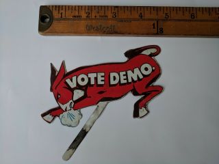 Vintage License Plate Topper Vote Democrat