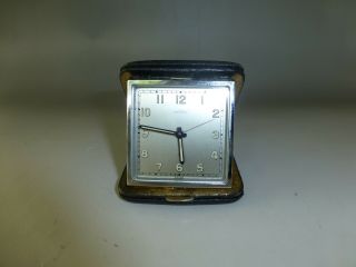 Vintage Swiss Angelus 15 Jewels Folding Travel Alarm Clock 8 Day Fully Serviced