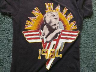 Vintage  1984 Van Halen concert T - shirt.  owner. 4