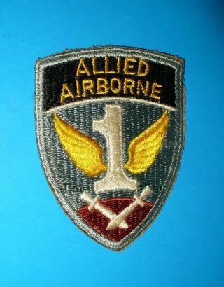 Ww2 Military Us Shoulder Patch 1st Allied Airborne Paratrooper Wwii Army Vintage