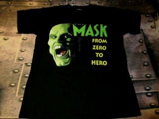 The Mask Movie Promo 90s T Shirt Jim Carrey Vintage 1994 Comics Marvel Xl Rare