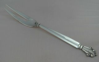 Georg Jensen Acanthus Sterling Silver Cold Meat Fork Usa Buyers Only