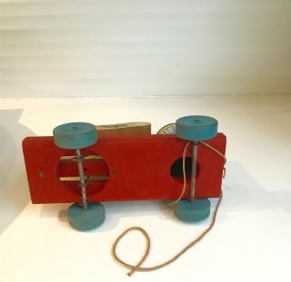 VINTAGE 1940 MICKEY MOUSE DRUMMER PULL TOY 4
