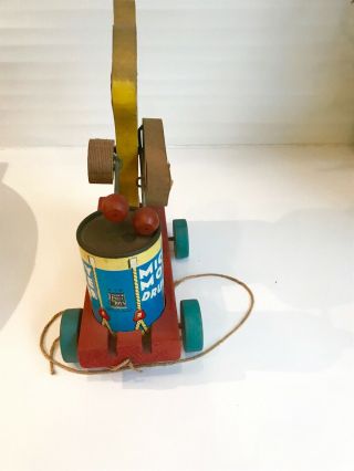 VINTAGE 1940 MICKEY MOUSE DRUMMER PULL TOY 5