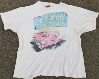 Bruce Springsteen Born In Usa Worn Out 1984 85 Vintage Xl Tour T - Shirt