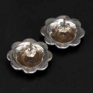 VTG Sterling Silver - Western Rodeo Saddle Concho Post Stud Earrings - 5g 5